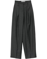 AYA MUSE - Pinstripe-Print Pleated Trousers - Lyst