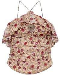 Isabel Marant - Djimia Ruffled Floral-Print Top - Lyst