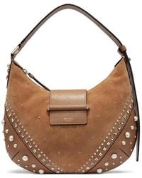 Jimmy Choo - Small Bar Hobo Studded-Embelishment Shoulder Bag - Lyst