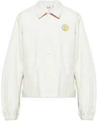 Bally - Embroidered Collared Shirt Jacket - Lyst
