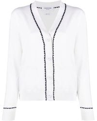 Thom Browne - V-Neck Cotton Cardigan - Lyst