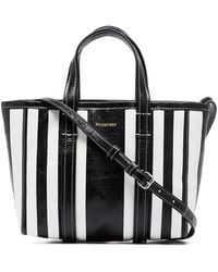 Balenciaga - Small Barbes East-west Striped Shopper Tote - Lyst