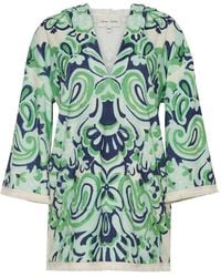 Cara Cara - Wilson Paisley-Print Hooded Mini Dress - Lyst