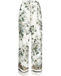 Semicouture - Floral-print High-waisted Palazzo Pants - Lyst