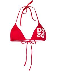 DSquared² Bikini mit Logo - Rot