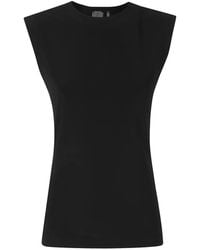 Norma Kamali - Sleeveless Crew-Neck Top - Lyst