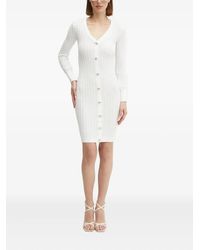 Guess - Cable-Knit Button-Front Mini Dress - Lyst