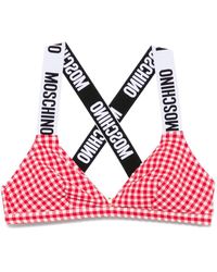 Moschino - Gingham-Check Bikini Top - Lyst