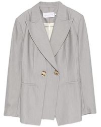 SIMONA CORSELLINI - Double-Breasted Peak-Lapel Blazer - Lyst
