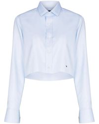HOMMEGIRLS - Long-Sleeve Cropped Shirt - Lyst