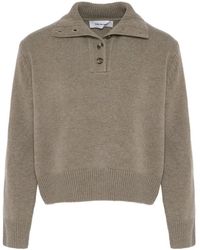Yves Salomon - High-Neck Buttoned Sweater - Lyst