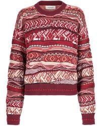 Laneus - Patterned-Jacquard Sweater - Lyst