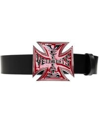 Vetements - Cross-Buckle Leather Belt - Lyst