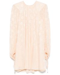 Chloé - Jacquard Silk Mini Dress - Lyst