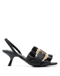 Versace - Baroque-buckle Ruffled Sandals - Lyst
