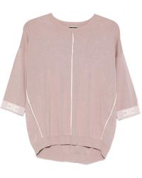 Elisabetta Franchi - Logo-Cuff Piped Sweater - Lyst