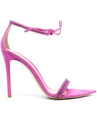 Gianvito Rossi - Sandali Montecarlo Con Decorazione Di Cristalli 115Mm - Lyst