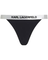 KARL LAGERFELD - Logo-Waistband Bikini Bottoms - Lyst