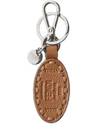 Fendi - Oval-Frame Leather Keyring - Lyst