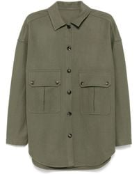 Fortela - Textured Virgin Wool Button-Front Shirt - Lyst