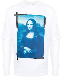 Off-White c/o Virgil Abloh - Monalisa-print Long-sleeve Cotton T-shirt - Lyst