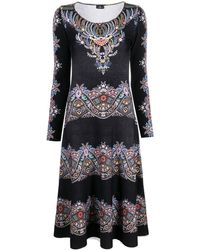 Etro - Floral-jacquard Wool Dress - Lyst