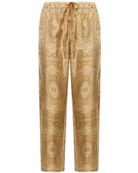 Pierre Louis Mascia - Aloe Baroque-Pattern Straight-Leg Trousers - Lyst