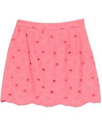 Vivetta - Cut-Out Embroidered Mini Skirt - Lyst