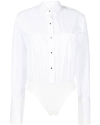 David Koma - Long-sleeve Shirt Bodysuit - Lyst