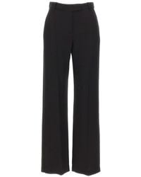 Eleventy - Pressed-Crease Silk Tailored Trousers - Lyst