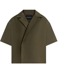 Manière De Voir - Abel Boxy Twill Double Breasted Shirt - Lyst
