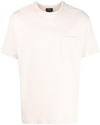 A.P.C. - Camiseta con bolsillo en el pecho - Lyst