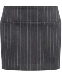 Dondup - Pinstripe-Pattern Mini Skirt - Lyst