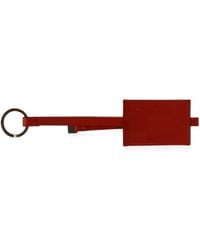 CoSTUME NATIONAL - Logo-Plaque Leather Keyring - Lyst