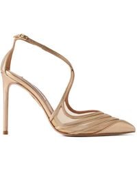 Aquazzura - T-Strap Leather Pumps - Lyst