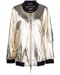 DSquared² - Oversized Metallic Bomber Jacket - Lyst