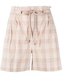 Woolrich - Check-Print Seersucker Shorts - Lyst