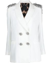 Philipp Plein - Crystal-Embellished Double-Breasted Blazer - Lyst