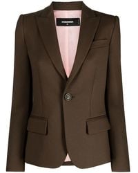DSquared² - Single-Breasted Long-Sleeve Blazer - Lyst