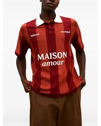 Maison hideout - Logo-Print Striped Polo Shirt - Lyst