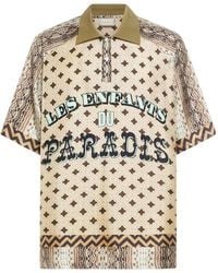 Pierre Louis Mascia - Aloe Geometric-Pattern Polo Shirt - Lyst