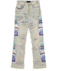 Who Decides War - Embroidered Straight-leg Jeans - Lyst