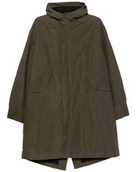 L'IMPERMEABILE - Abrigo Andrew Con Capucha De Algodón Encerado - Lyst