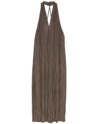 Samsøe & Samsøe - Sacille Pleated Halterneck Maxi Dress - Lyst