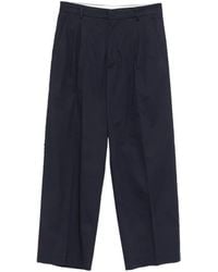 Amaranto - Pantalon Droit À Design Plissé - Lyst