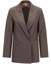 Max Mara - Double-Breasted Peak-Lapels Jacket - Lyst
