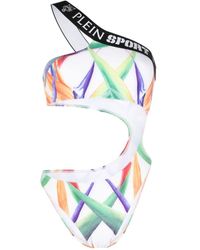 Philipp Plein - Bañador con estampado gráfico y hombro descubierto - Lyst