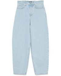 Mugler - Lace-up Wide Leg Jeans - Lyst