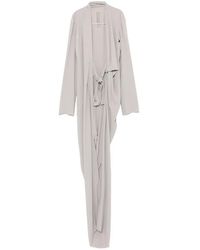 Rick Owens - Wrap Draped Maxi Dress - Lyst