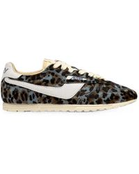 Autry - Windspin Low Leopard-Print Pony-Hair Sneakers - Lyst